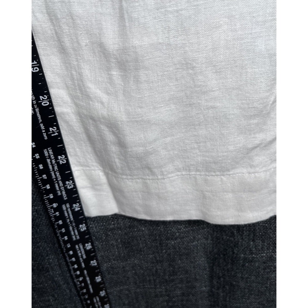 New SIGRID OLSEN Sz M Linen Pants White Wide Leg Pull On Women Boho Vacation NWT - Picture 7 of 12